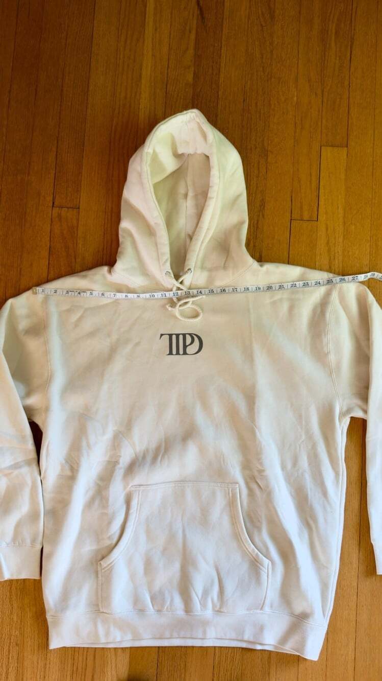 Official Taylor Swift TTPD The Tortured Poets Department Hoodie XXL Cream